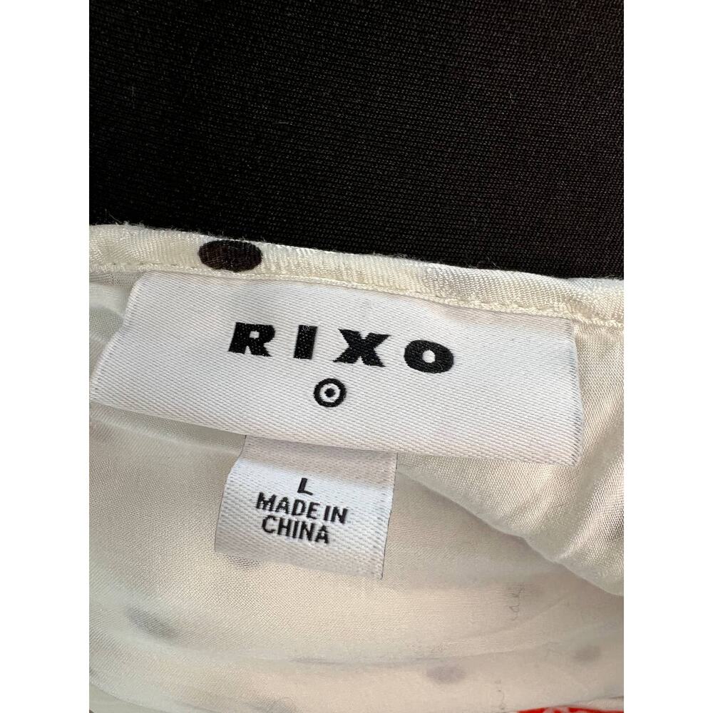 Rixo for Target White Red Ruffle Polka Dot Spaghetti Strap Maxi Dress Size L - Picture 7 of 9